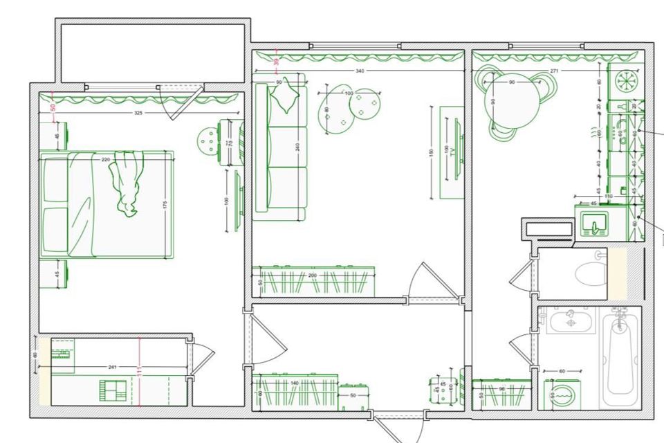 Продаётся 2-комнатная квартира, 52.4 м²