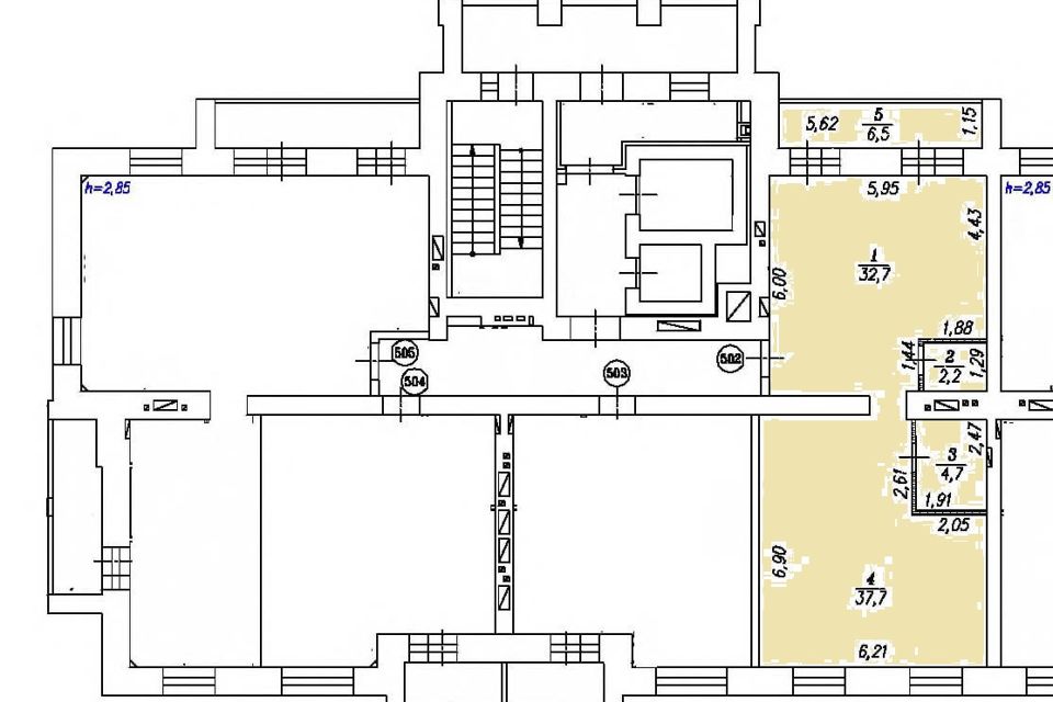 Продаётся 3-комнатная квартира, 77.3 м²