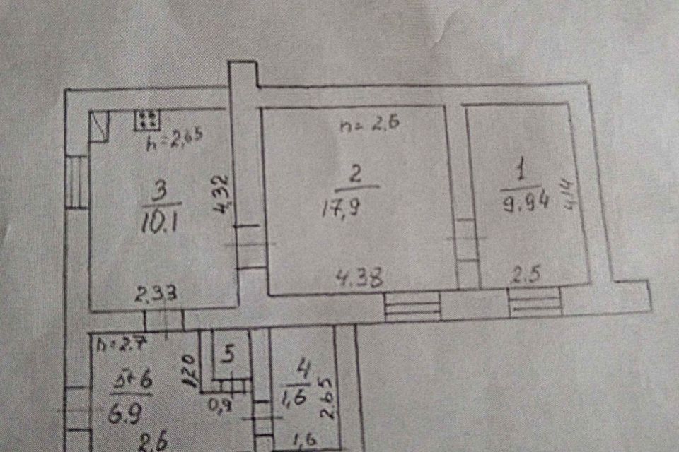 Продаётся 2-комнатная квартира, 49.1 м²