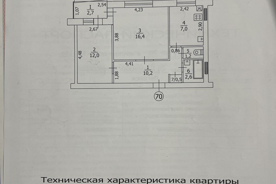 Продаётся 2-комнатная квартира, 60 м²