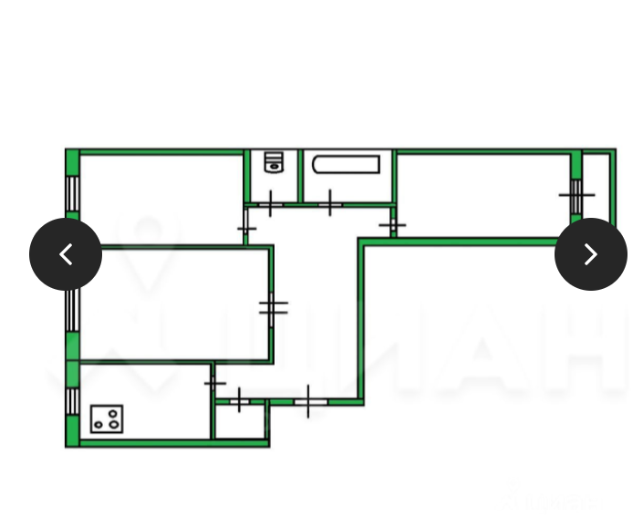 Продаётся 3-комнатная квартира, 66 м²