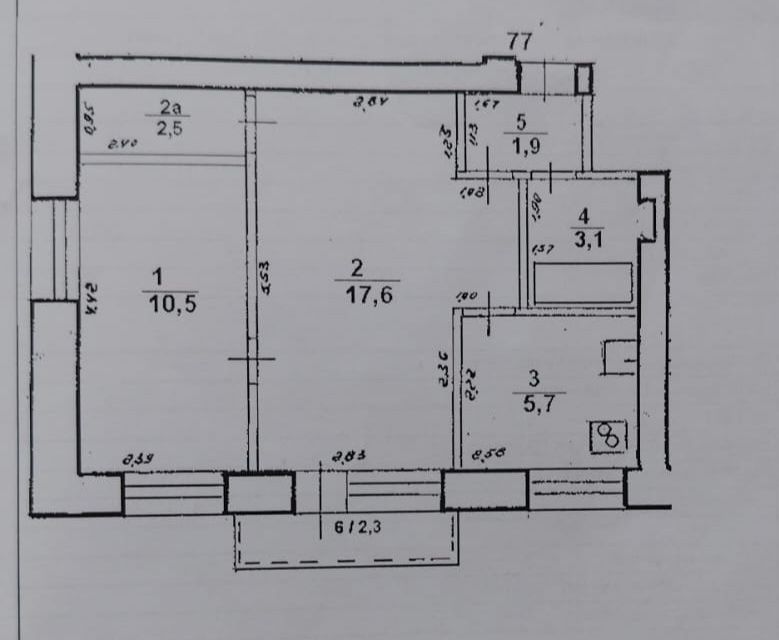 Продаётся 2-комнатная квартира, 41.3 м²