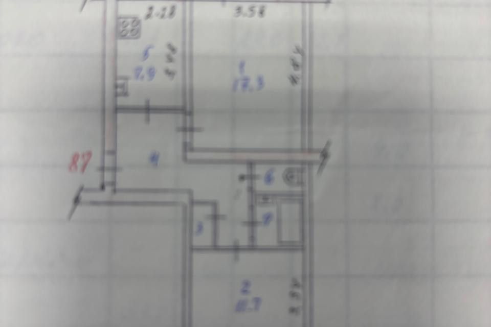 Продаётся 2-комнатная квартира, 51.1 м²