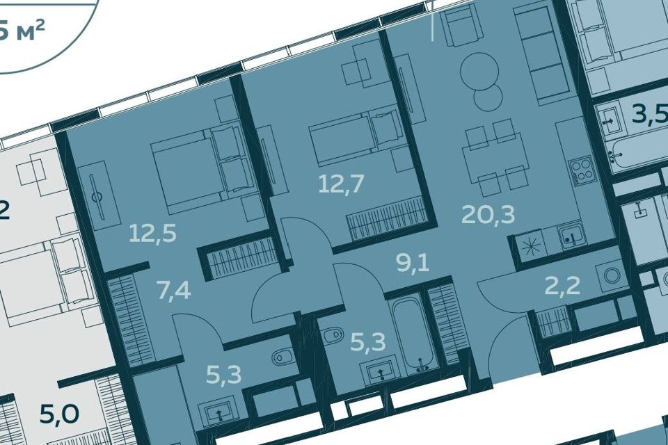 Перепланировка трехкомнатной квартиры – все варианты
