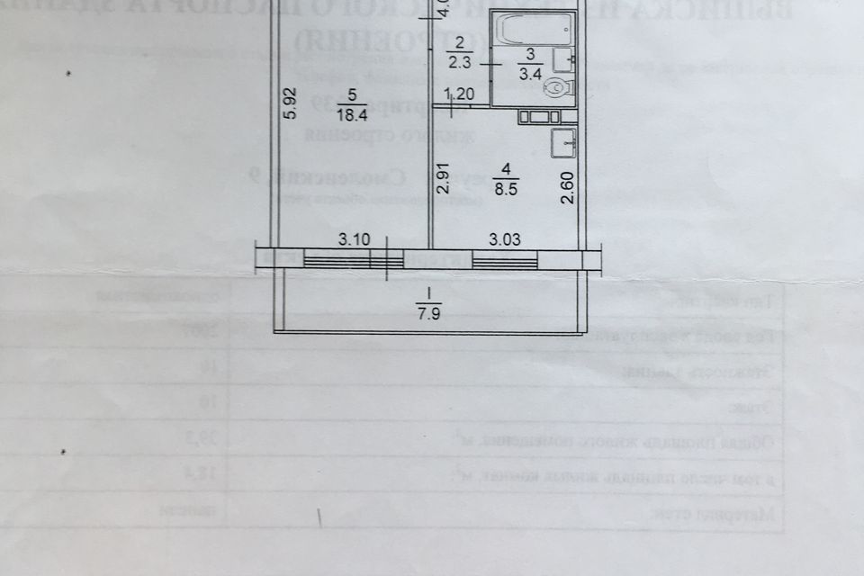 Продаётся 1-комнатная квартира, 39.3 м²