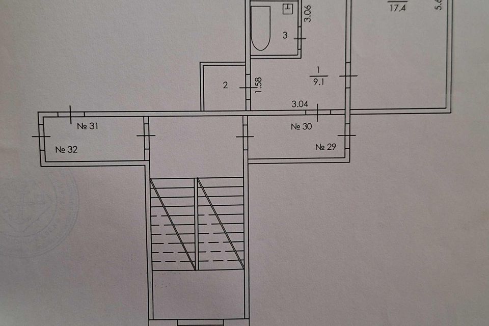 Продаётся 1-комнатная квартира, 42.3 м²