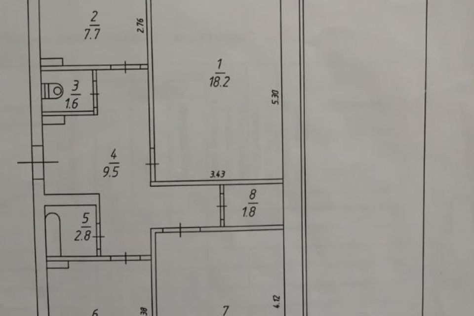 Продаётся 3-комнатная квартира, 65.5 м²