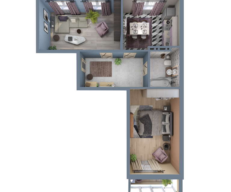 Продаётся 2-комнатная квартира, 58.5 м²