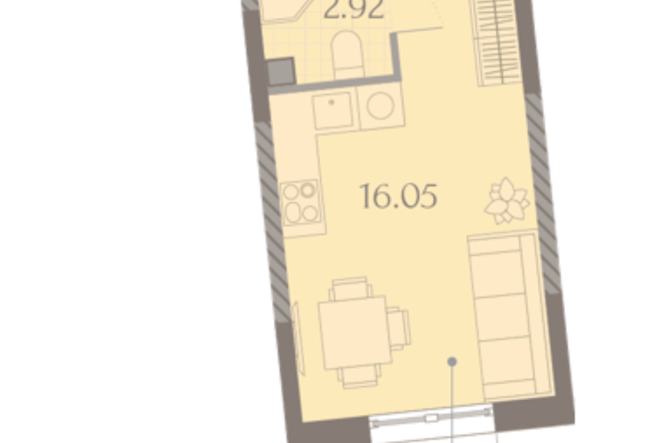 Продаётся студия, 23.1 м²
