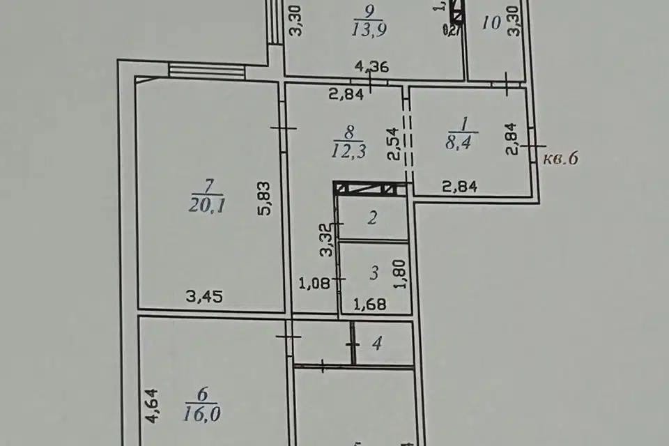 Продаётся 3-комнатная квартира, 96.8 м²