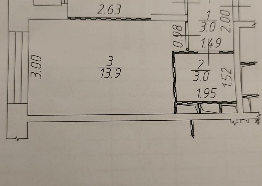 Продаётся 1-комнатная квартира, 31.3 м²