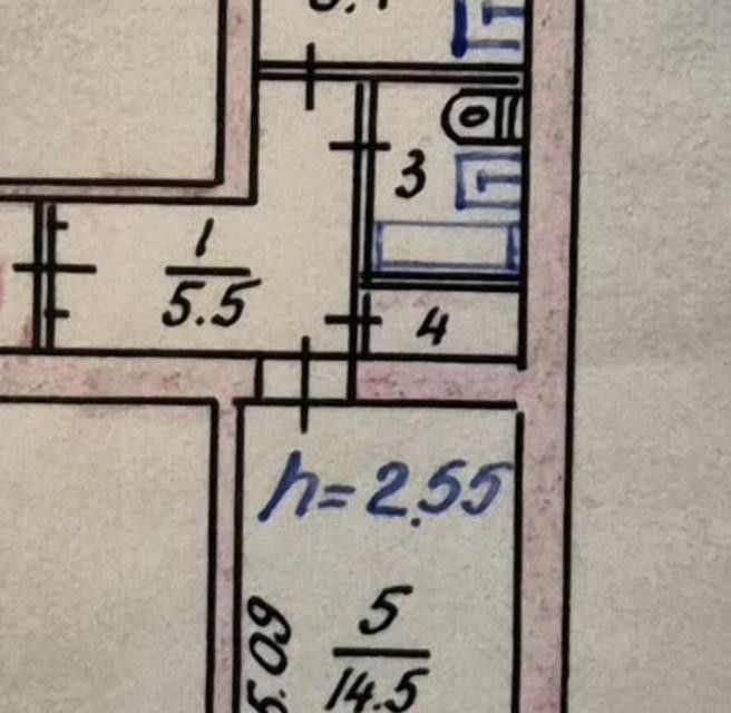Продаётся 1-комнатная квартира, 30.8 м²