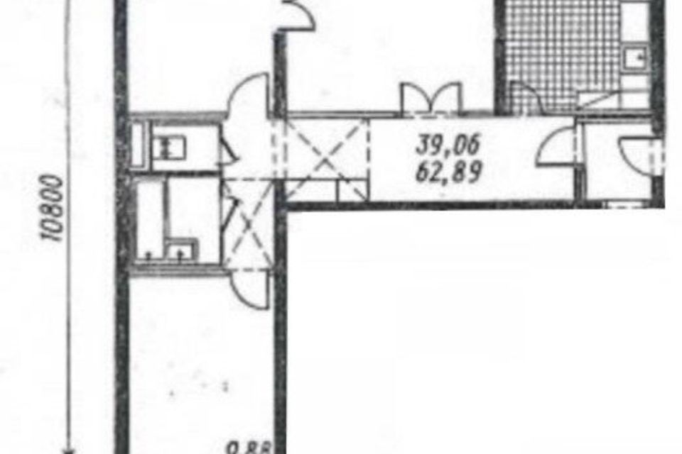 Продаётся 3-комнатная квартира, 62.89 м²