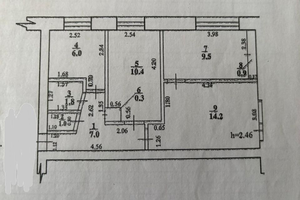 Продаётся 3-комнатная квартира, 51.8 м²