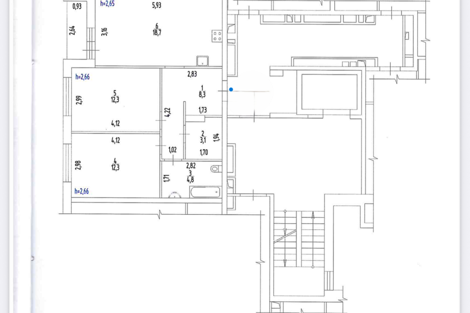 Продаётся 3-комнатная квартира, 59.5 м²