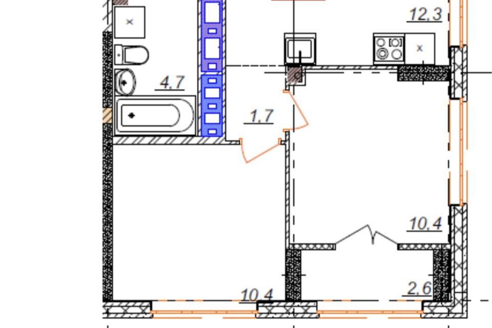 Продаётся 2-комнатная квартира, 47.9 м²