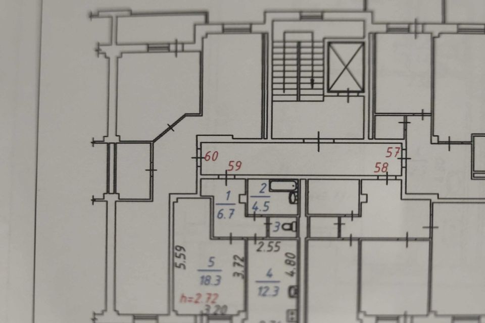 Продаётся 1-комнатная квартира, 43.2 м²