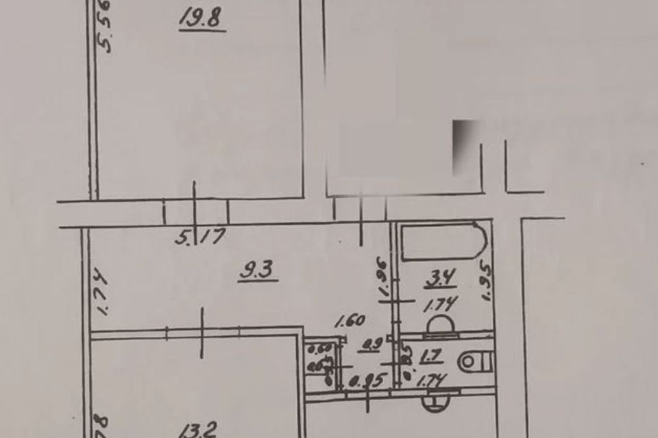 Продаётся 2-комнатная квартира, 58.8 м²
