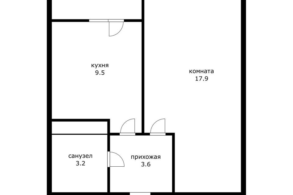 Продаётся 1-комнатная квартира, 34.2 м²