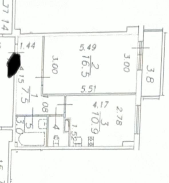 Продаётся 1-комнатная квартира, 40 м²