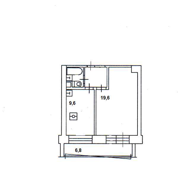 Продаётся 1-комнатная квартира, 34.8 м²