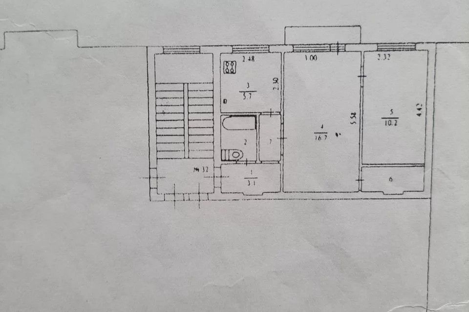 Продаётся 2-комнатная квартира, 44.3 м²