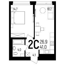Продаётся 2-комнатная квартира, 49 м²