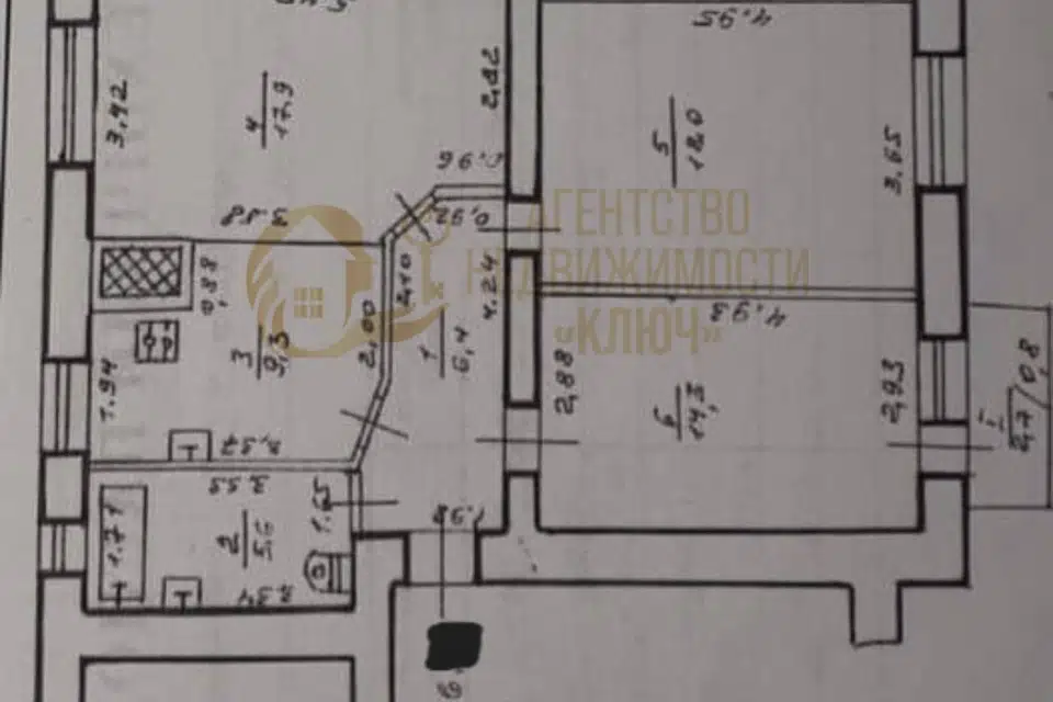 Продаётся 3-комнатная квартира, 74 м²