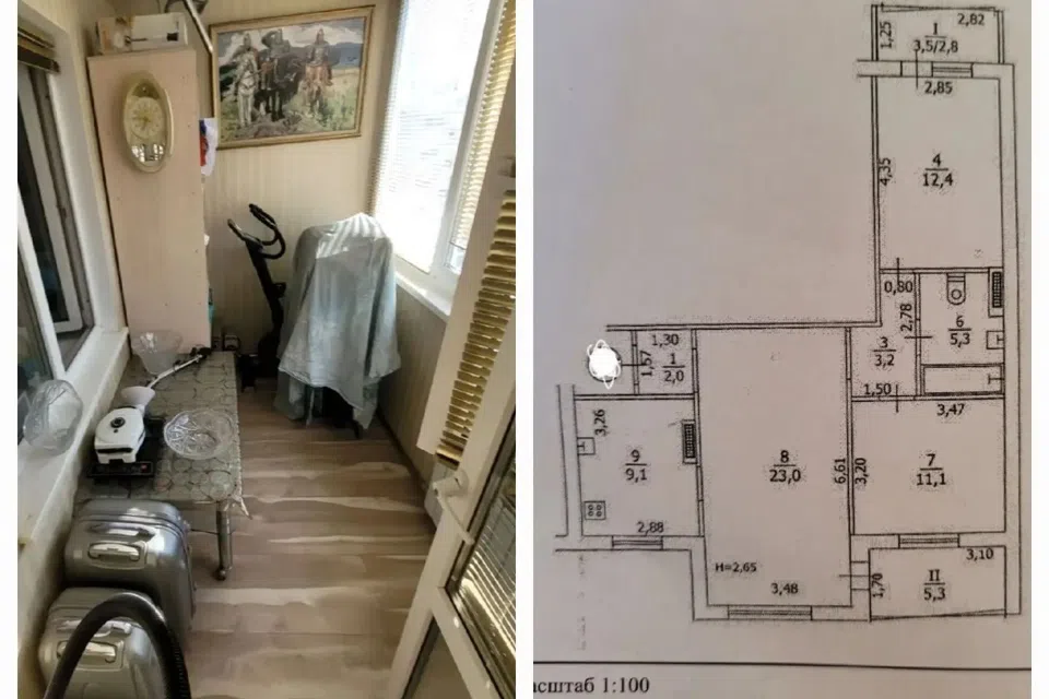 Продаётся 3-комнатная квартира, 74.2 м²