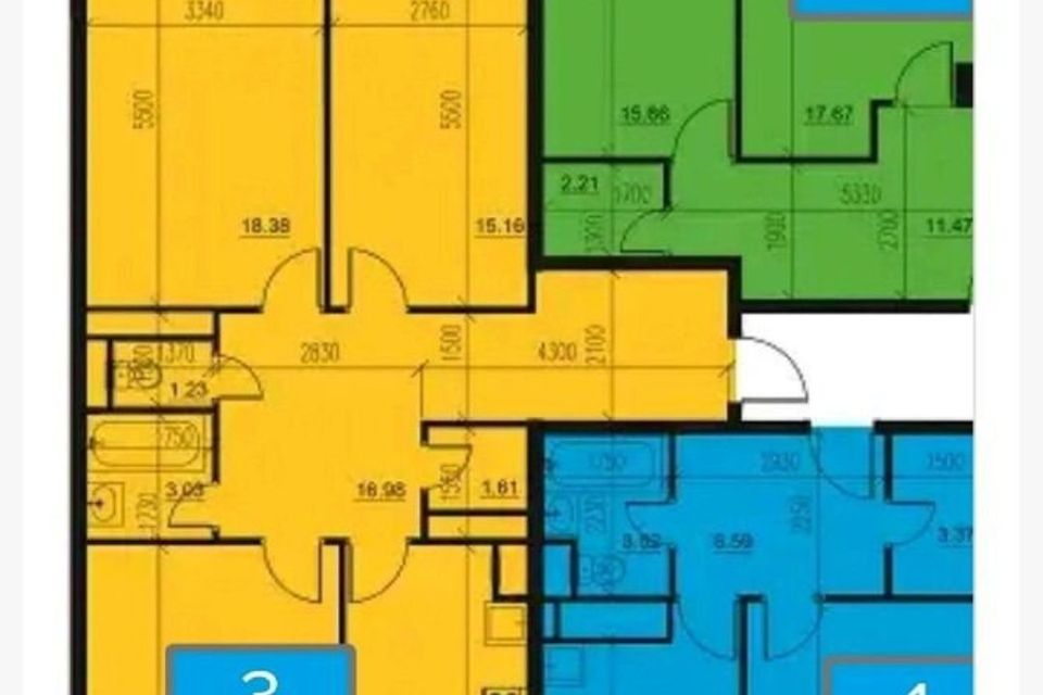 Продаётся 3-комнатная квартира, 92 м²