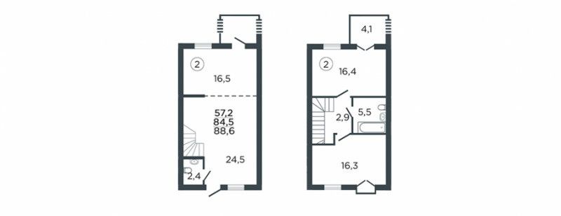Продаётся 2-комнатная квартира, 88.6 м²