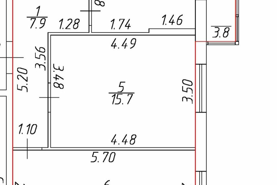 Продаётся 2-комнатная квартира, 54.1 м²