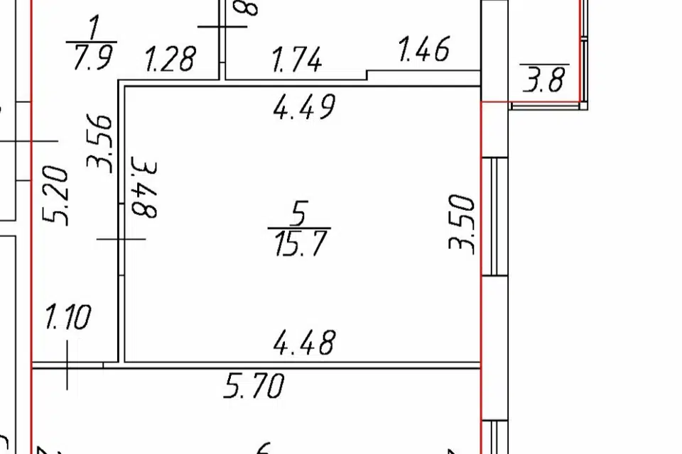 Продаётся 2-комнатная квартира, 54.1 м²