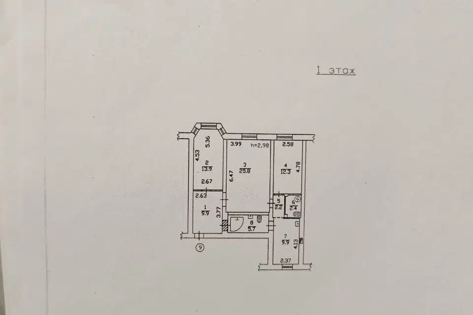 Продаётся 3-комнатная квартира, 82 м²
