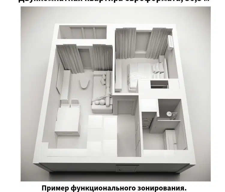 Продаётся 2-комнатная квартира, 36.3 м²