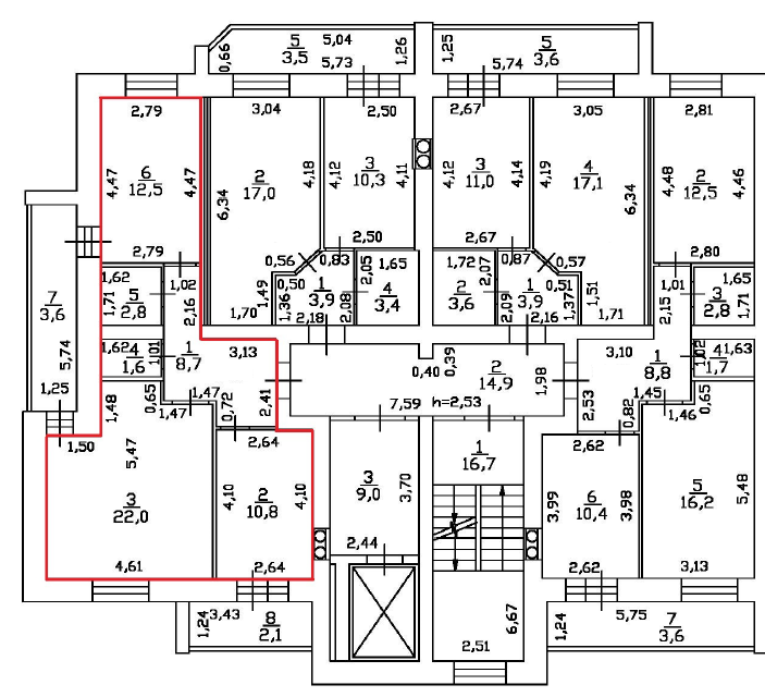 Продаётся 2-комнатная квартира, 58.5 м²