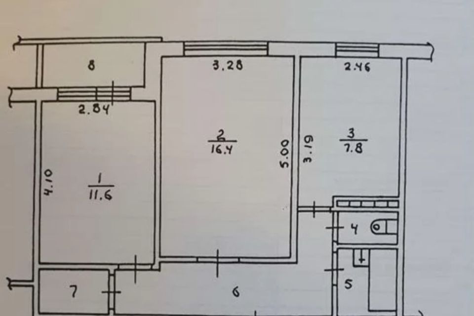 Продаётся 2-комнатная квартира, 50.5 м²