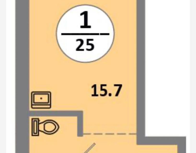 Продаётся студия, 24.8 м²