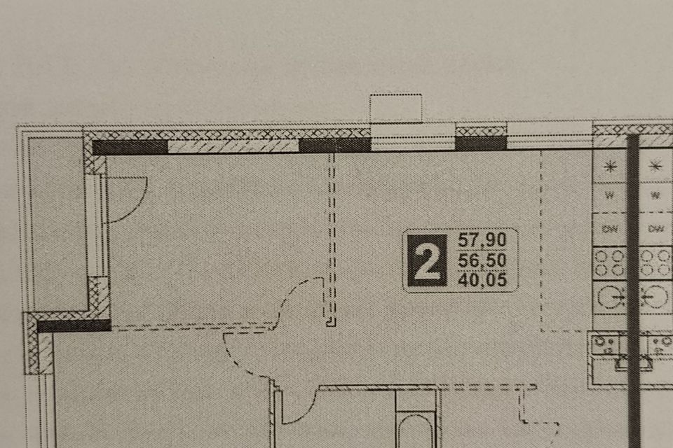 Продаётся 2-комнатная квартира, 58 м²