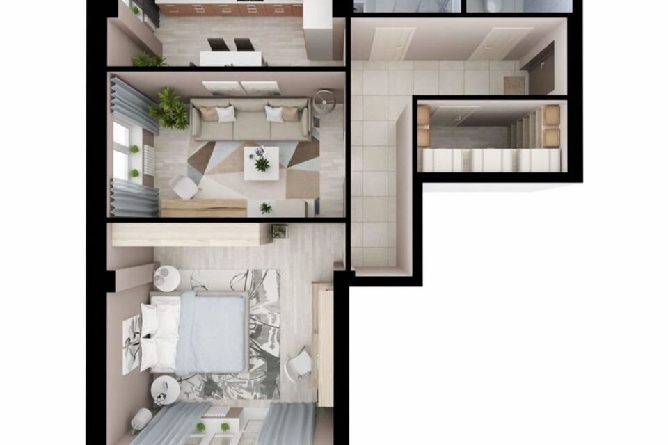 Продаётся 2-комнатная квартира, 63.4 м²