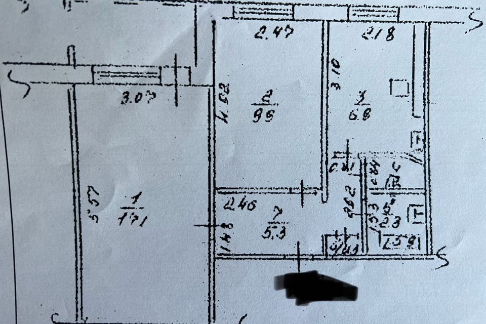 Продаётся 2-комнатная квартира, 43 м²