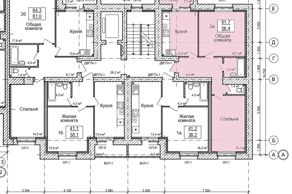 Продаётся 2-комнатная квартира, 62 м²