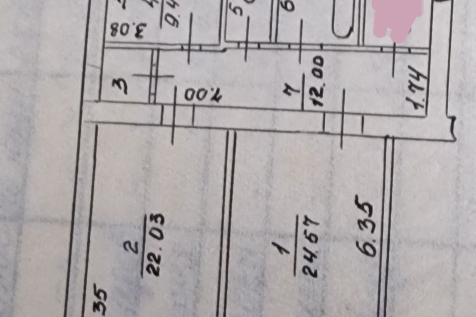 Продаётся 2-комнатная квартира, 77 м²