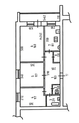 Продаётся 3-комнатная квартира, 60.3 м²