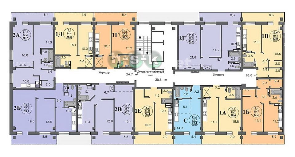 Продаётся 2-комнатная квартира, 34.6 м²