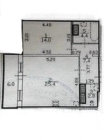 Продаётся 2-комнатная квартира, 54 м²