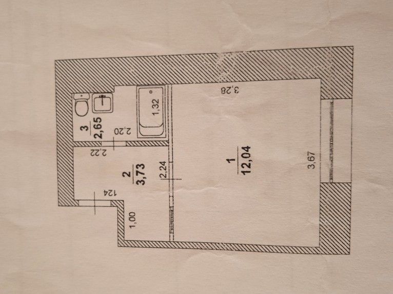 Продаётся 1-комнатная квартира, 18.5 м²