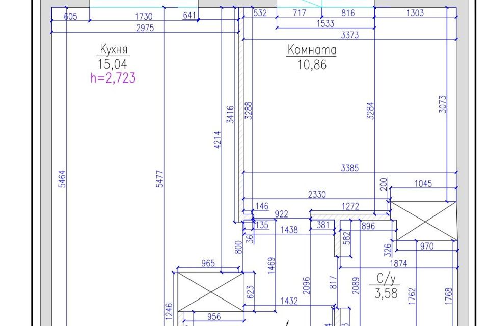 Продаётся 1-комнатная квартира, 33.4 м²