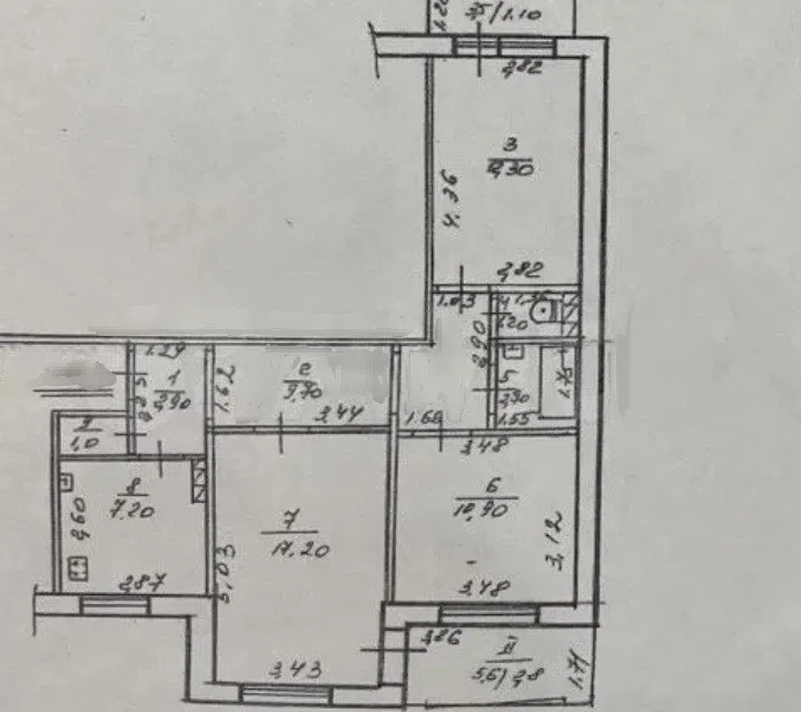 Продаётся 3-комнатная квартира, 73 м²