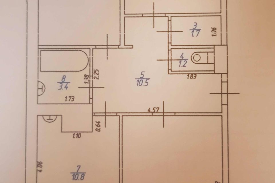 Продаётся 3-комнатная квартира, 71 м²
